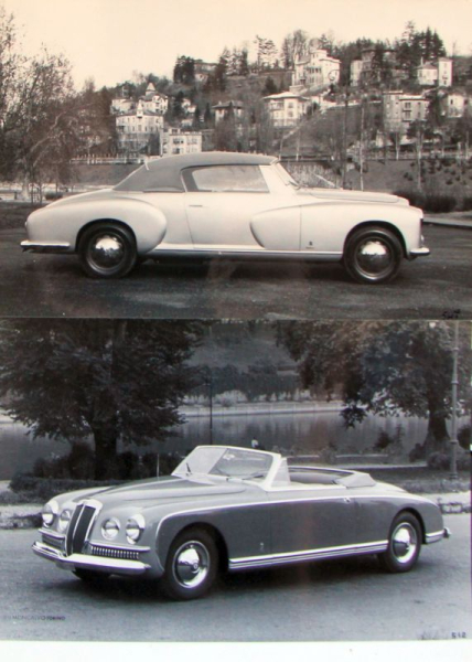 Lancia Aurelia Pininfarina Cabriolet 2 Posti 1954 two Factoryphotos (10388)